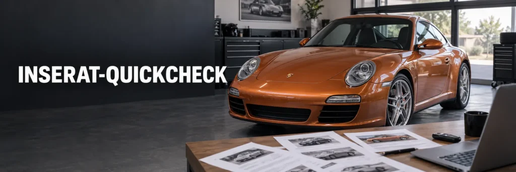 Oranger Porsche 911 Carrera 997 - Inserat-Quickcheck und Preisnotizen